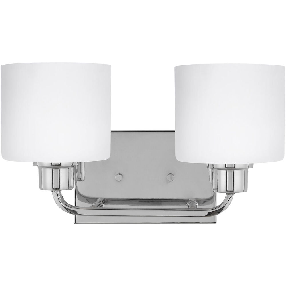 SEAGULL LIGHTING Seagull Lighting 4428802-05 Canfield 2 Light 14.25 inch Bath Vanity Wall Sconce Wall Light 100W