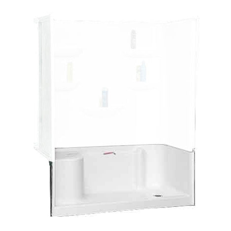 OASIS Oasis SH4P-6032LS WHT ABF BOTTOM four-piece shower stall 60 x 32 in