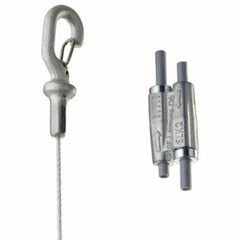 NVENT Nvent SLK15L3 Tool-Free 1.5 mm Wire Rope Hanger Kit with Hook End-Fitting 9.9 ft Long