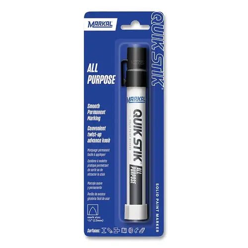 MARKAL Markal 61064 Quik Stik All Pur Solidpaint Marker 11/16 in tip 6 in L carded