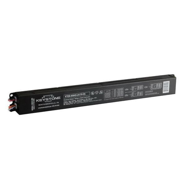 KEYSTONE TECHNOLOGIES Keystone Technologies KTEB-454HO-UV-PS-DP electronic ballast F54T5HO fluorescent lamp 240 W 4 lamps