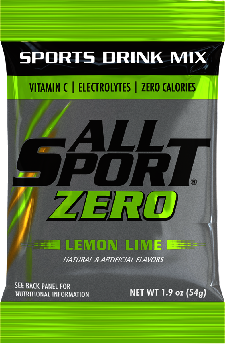ALL SPORT All Sport 10122632 Zero Lemon Lime Powder Pouch 2.5 Gallon 30 Pack
