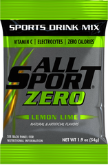 ALL SPORT All Sport 10122632 Zero Lemon Lime Powder Pouch 2.5 Gallon 30 Pack