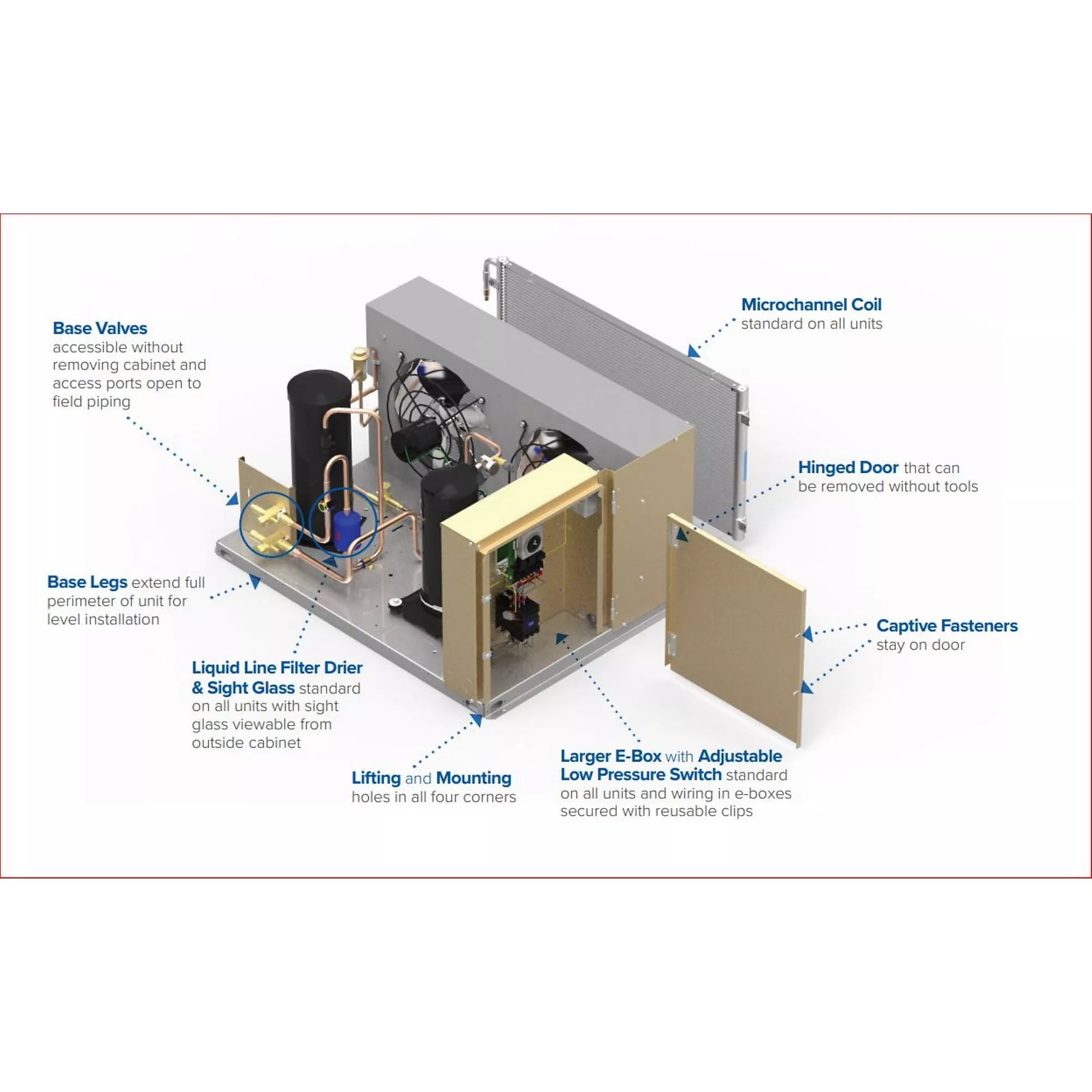 BOHN Bohn BCH0005MCACZA0000 Condensing Unit Scroll Compressor 0.5 hp Outdoor Air-Cooled