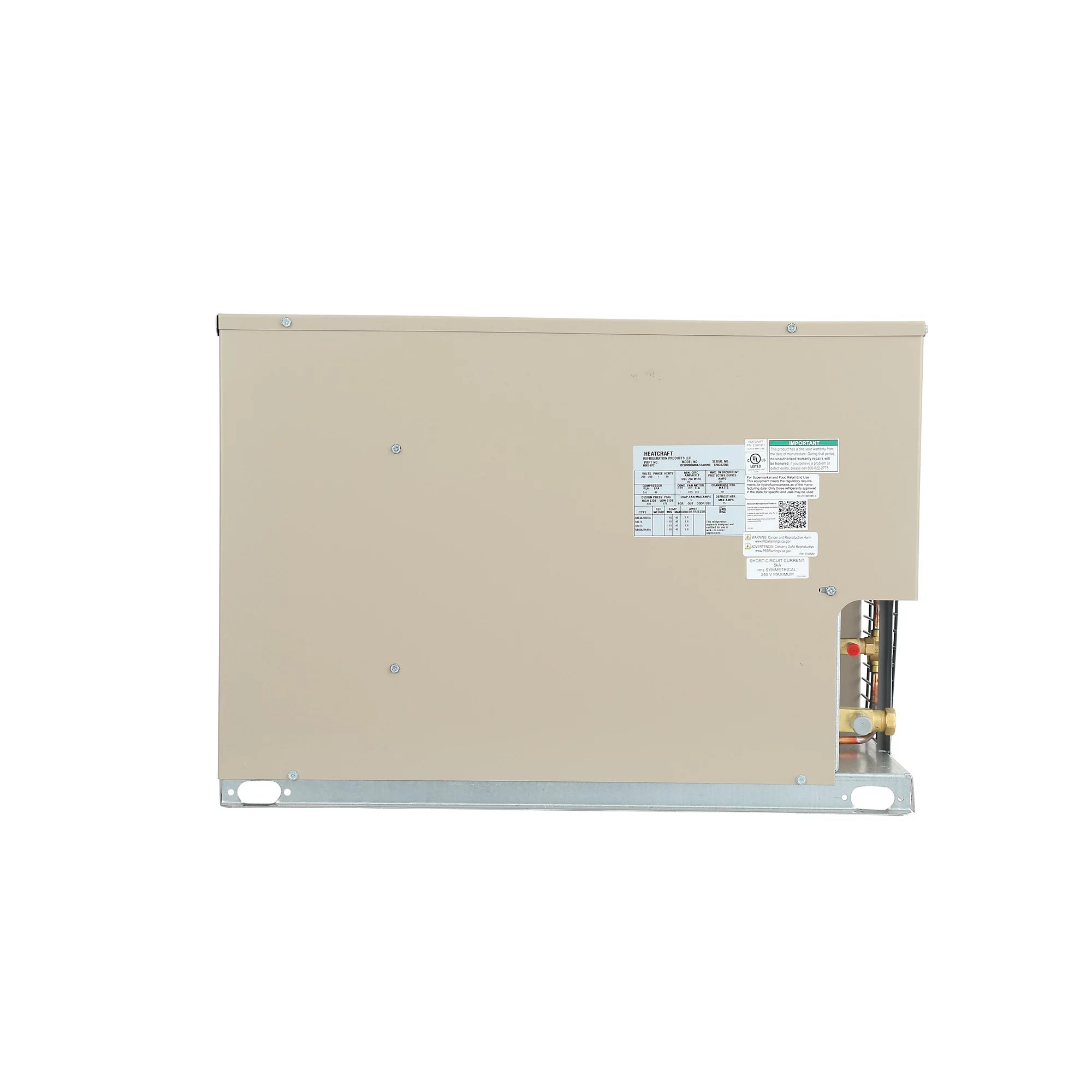 BOHN Bohn BCH0005MCACZA0000 Condensing Unit Scroll Compressor 0.5 hp Outdoor Air-Cooled
