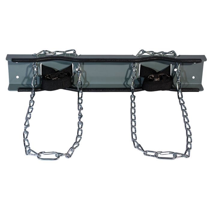 JUSTRITE Justrite 35268 Steel Gas Cylinder Support Bracket With Chain Two 12 Inch Cylinder Capacity Wall Mount
