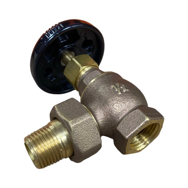 WAL-RICH Wal-Rich 0408102 1/2 inch brass radiator angle valve