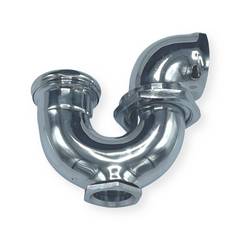 WAL-RICH Wal-Rich 1212008 chrome-plated L.A. trap with cleanout 1 1/2 inches x 1 1/4 inches