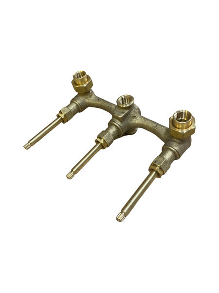 WAL-RICH Wal-Rich 4703302 8 three-handle tub/shower faucet with tub spout, shower head, and shower arm