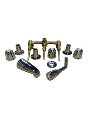 WAL-RICH Wal-Rich 4703302 8 three-handle tub/shower faucet with tub spout, shower head, and shower arm