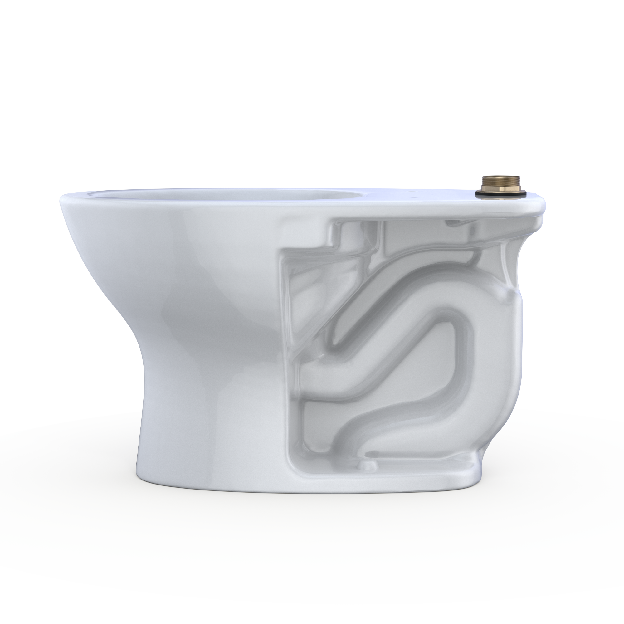 TOTO Toto CT725CU#01 tornado flush commercial flushometer elongated floor-mounted toilet bowl 1.0/1.28/1.6 GPF top spud