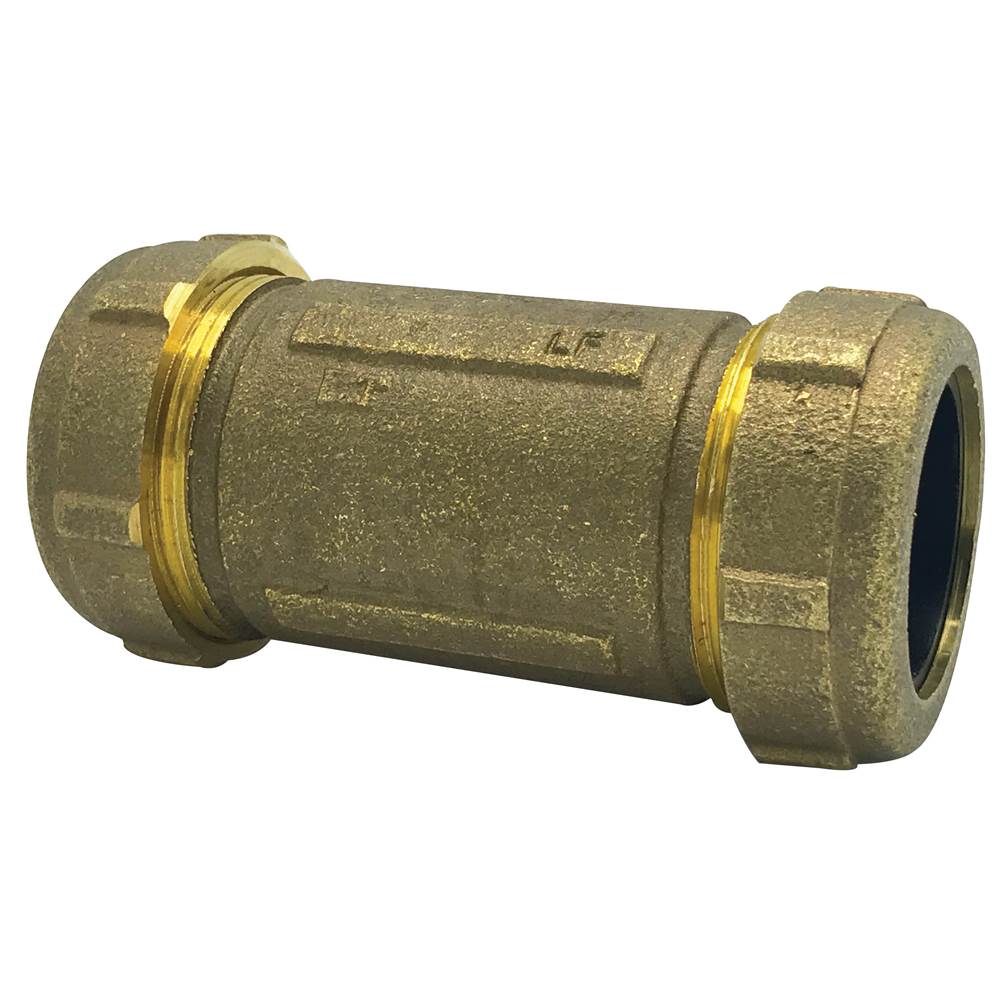 WAL-RICH Wal-Rich 4531006 Short Brass Compression Coupling 1 Inch