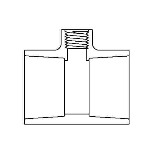 SPEARS Spears 802-131C 1x3/4 cpvc red tee socxfpt sch80 1 x 1 x 3/4 in
