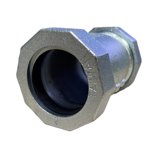 WAL-RICH Wal-Rich 2561012 long galvanized compression coupling 125 psi 2 inch 120 degree