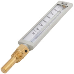 WAL-RICH Wal-Rich 1722000 W-R Straight Brass Well Thermometer 6 inch 40F - 280F