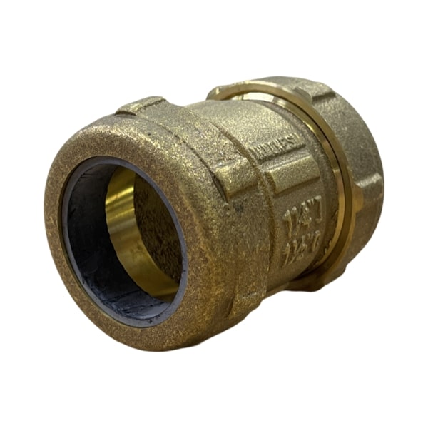 WAL-RICH Wal-Rich 4531008 1 1/4″ Short Brass Compression Coupling Lead-Free