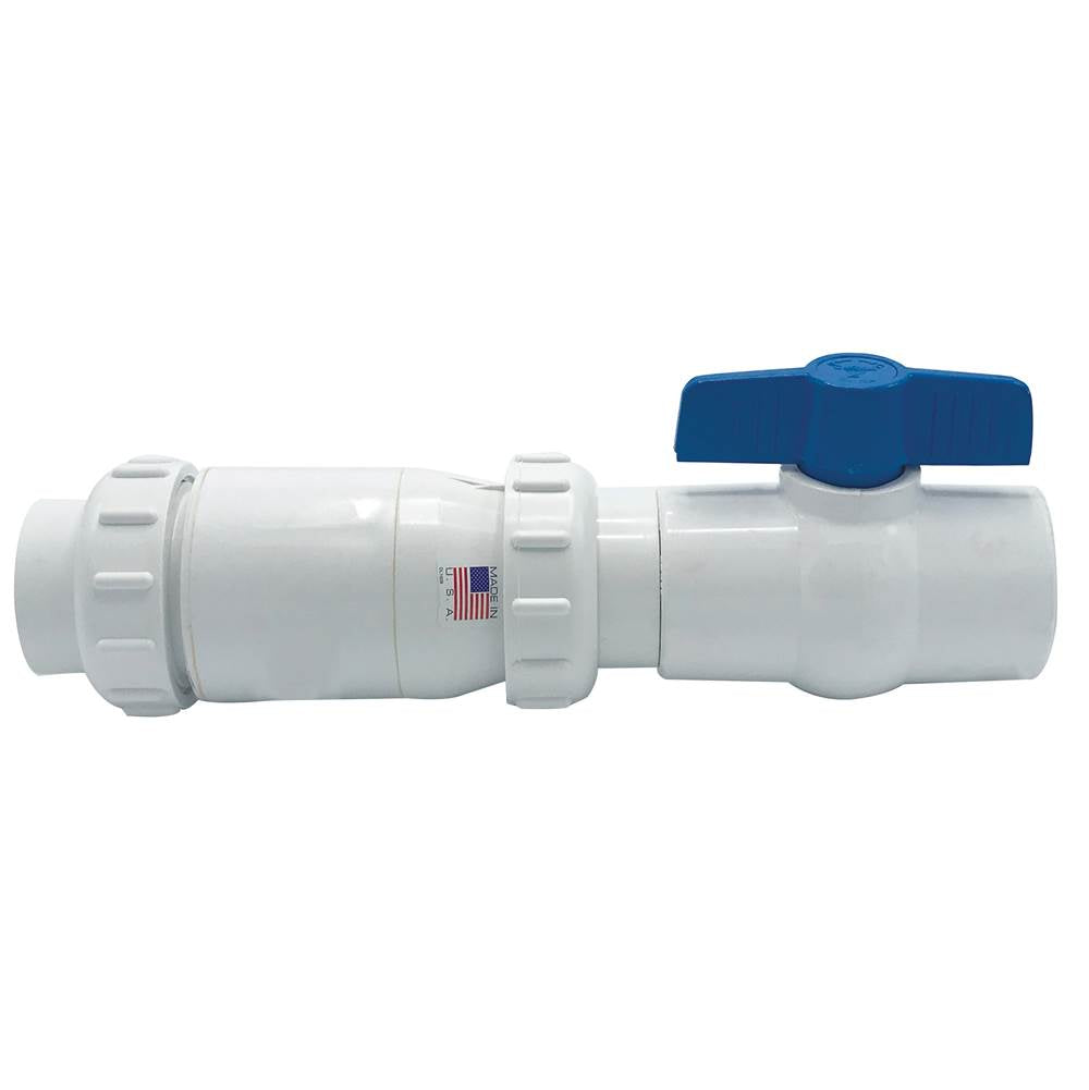 WAL-RICH Wal-Rich 0414812 2 inch Tru-Union Silent Sewage Ejector Check Valve With Ball Valve