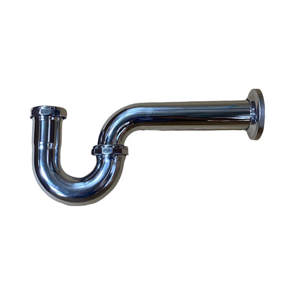 WAL-RICH Wal-Rich 1205012 1-1/2 inch Chrome Plated Tubular Brass P-Trap, Less Cleanout 22 Gauge