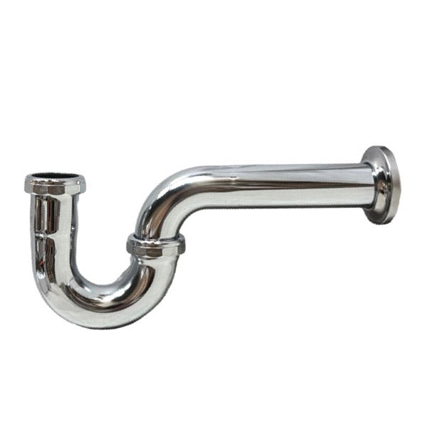 WAL-RICH Wal-Rich 1205012 1-1/2 inch Chrome Plated Tubular Brass P-Trap, Less Cleanout 22 Gauge