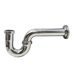 WAL-RICH Wal-Rich 1205012 1-1/2 inch Chrome Plated Tubular Brass P-Trap, Less Cleanout 22 Gauge