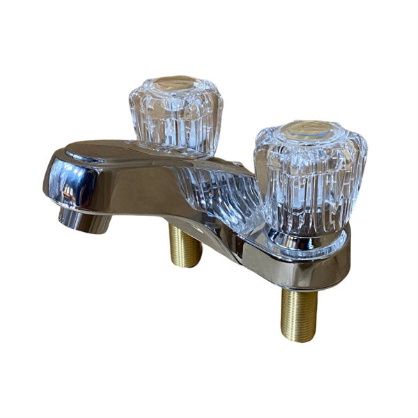 WAL-RICH Wal-Rich 4701024 4 inches chrome plated two-handle bathroom faucet, less pop-up drain
