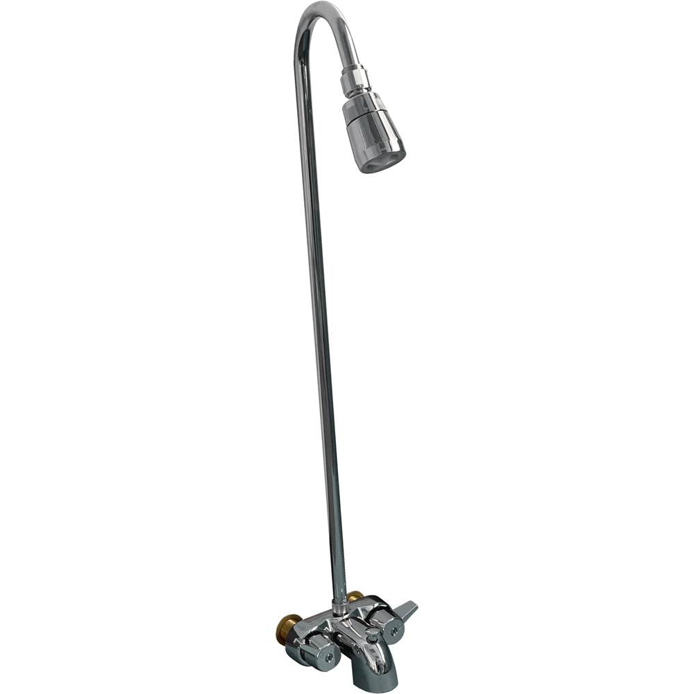 WAL-RICH Wal-Rich 0614002 Add A Shower Kit With Bathcock, Riser, And Shower Head (No Curtain Ring) 1 Pack