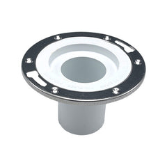 WAL-RICH Wal-Rich 1346110 3 inches Insert x 4 inches Long PVC Closet Flange with SS Ring