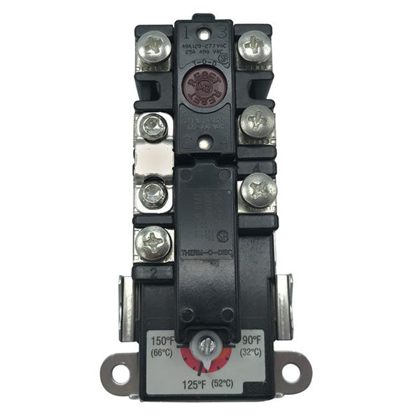 WAL-RICH Wal-Rich 1950006 water heater thermostat – upper control 40A 120-277 VAC 25A 120-480 VAC pack 12