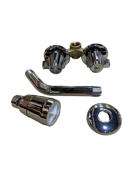 WAL-RICH Wal-Rich 4703502 4″ chrome two handle stall shower faucet