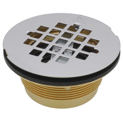 WAL-RICH Wal-Rich 0523004 Brass No-Caulk Shower Drain 2 Inch
