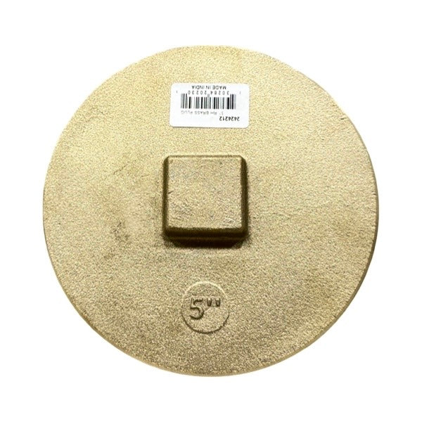 WAL-RICH Wal-Rich 2424212 5″ raised head brass cleanout plug southern code