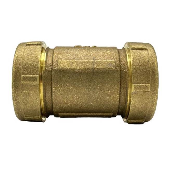 WAL-RICH Wal-Rich 4532012 2 inch long brass compression coupling