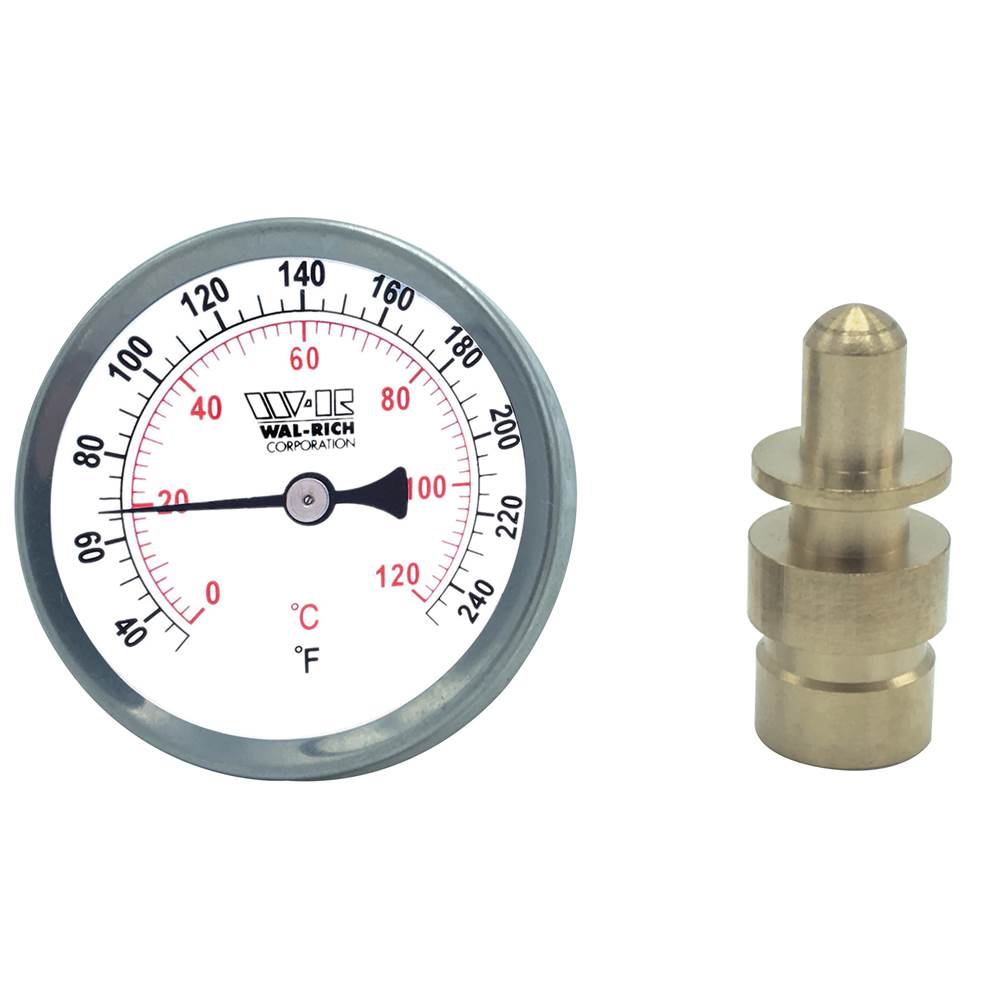 WAL-RICH Wal-Rich 1722016 Snap-Well Thermometer 2 inch With 3/4 inch SWT Well