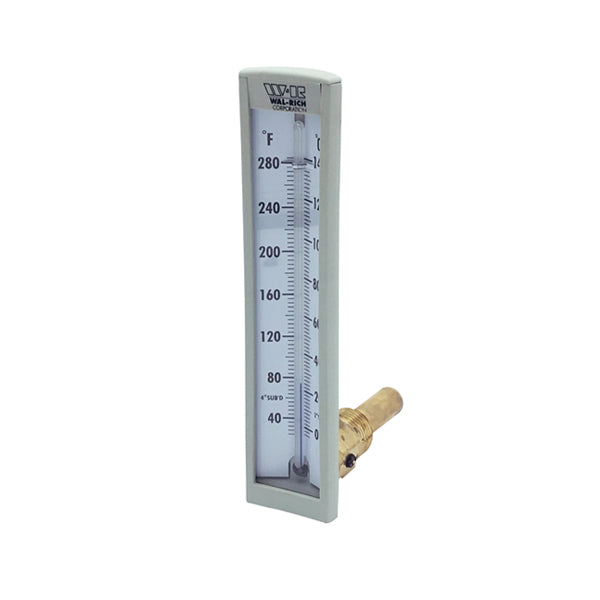 WAL-RICH Wal-Rich 1722001 Angle Brass Well Thermometer