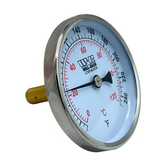 WAL-RICH Wal-Rich 1722060 3 1/4″ face snap well thermometer with brass probe
