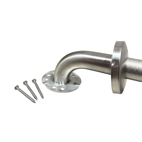 WAL-RICH Wal-Rich 1370004 1 1/4 inches x 24 inches Stainless Steel Peened Finish Grab Bar
