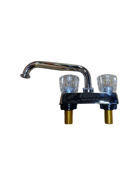 WAL-RICH Wal-Rich 4707004 4 inch two-handle chrome plated laundry tray deck faucet with acrylic handles