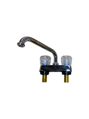 WAL-RICH Wal-Rich 4707004 4 inch two-handle chrome plated laundry tray deck faucet with acrylic handles