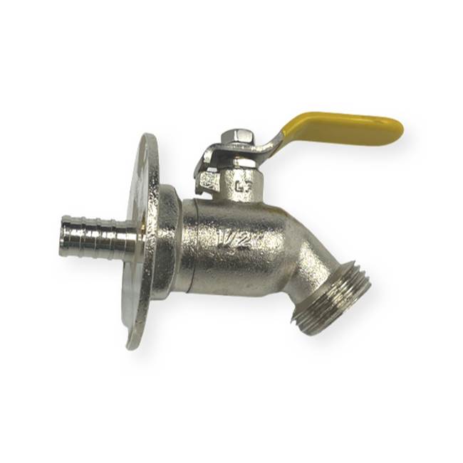 WAL-RICH Wal-Rich 4407072 1/2″ PEX Chrome-Plated Quarter Turn Sillcock (Lead-Free)