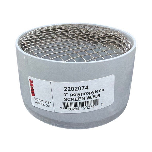 WAL-RICH Wal-Rich 2202074 Polypropylene Termination Screen 4 Inch 10 Pack