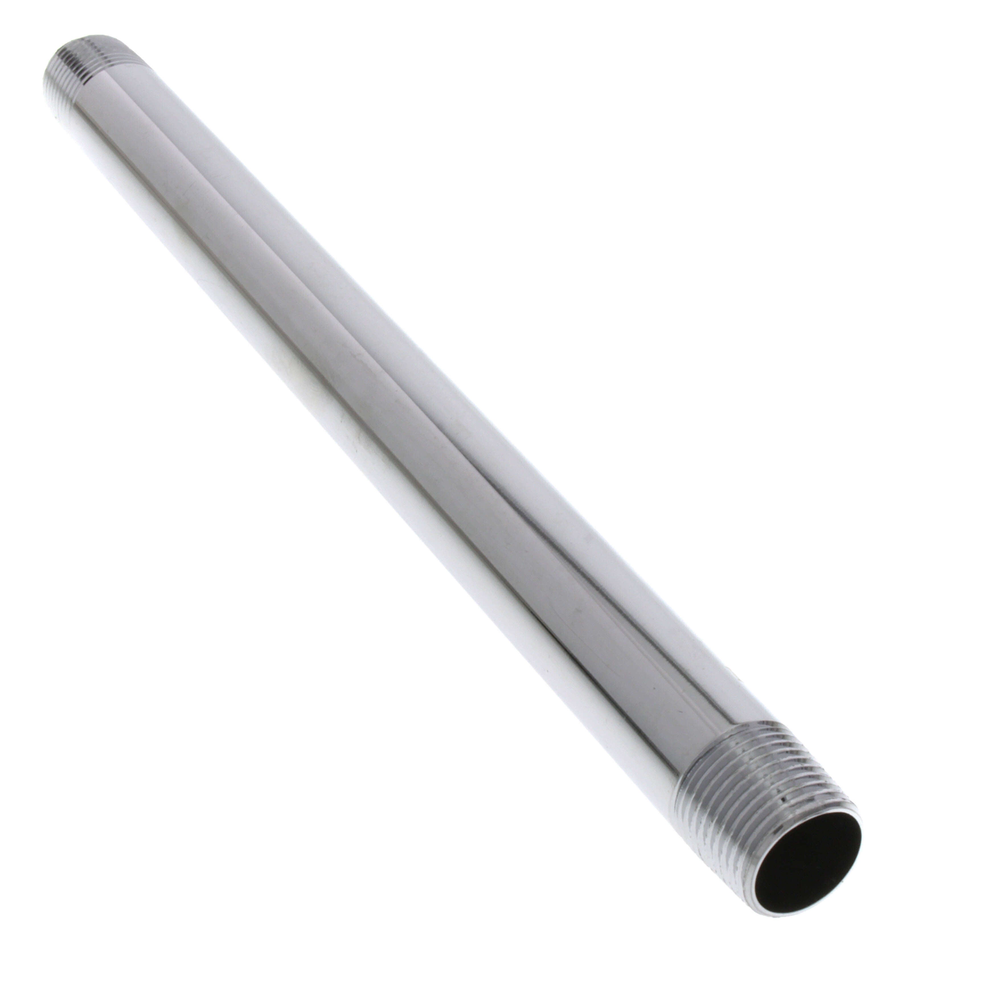 WAL-RICH Wal-Rich 0302526 3/8 x 8 inch Lead-Free Chrome-Plated Nipple