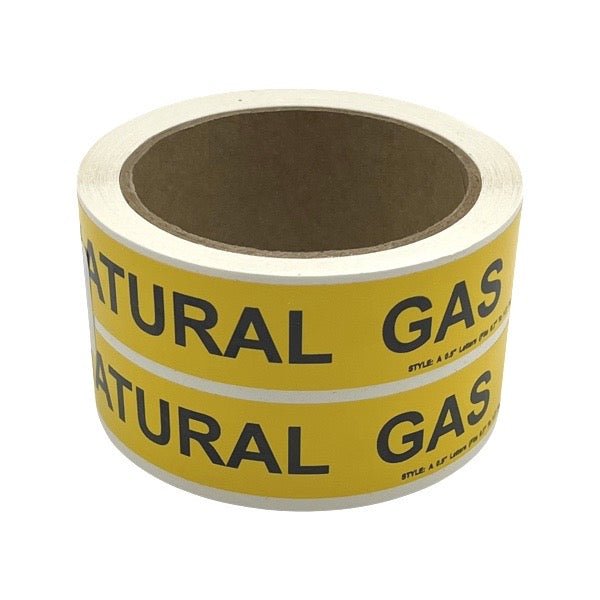 WAL-RICH Wal-Rich 2425072 Small Gas Piping Label (100/roll)