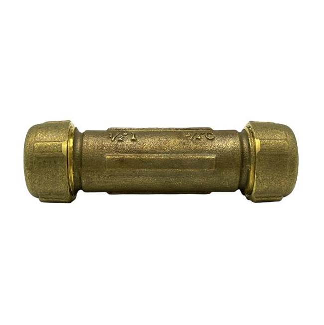 WAL-RICH Wal-Rich 4532002 1/2 inch long brass compression coupling