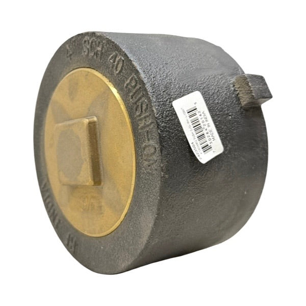 WAL-RICH Wal-Rich 2423504 4 inch Schedule 40 Push-On Cleanout Less Gasket with Raised Head Plug