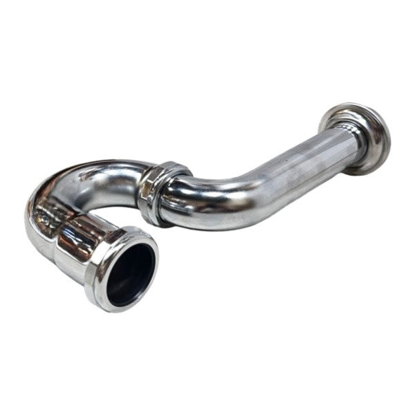 WAL-RICH Wal-Rich 1205013 1-1/2 inch Chrome Plated Tubular Brass P-Trap Less Cleanout 17 Gauge