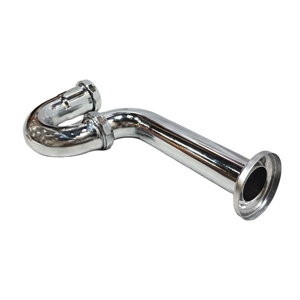WAL-RICH Wal-Rich 1205013 1-1/2 inch Chrome Plated Tubular Brass P-Trap Less Cleanout 17 Gauge