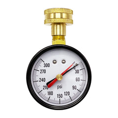 WAL-RICH Wal-Rich 1721010 Water Test Gauge With Red Indicator Arm 300psi 3/4 inches Female Garden Hose Thread