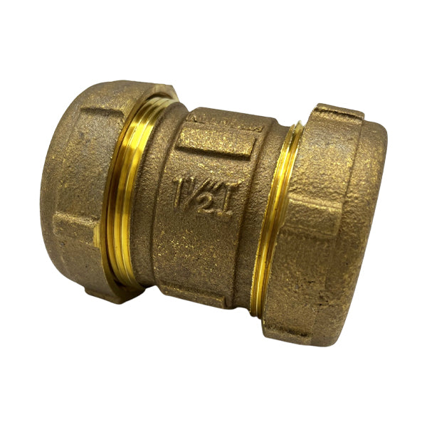 WAL-RICH Wal-Rich 4531010 1 1/2 inch Short Brass Compression Coupling