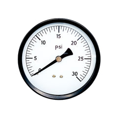 WAL-RICH Wal-Rich 1714202 3 1/2 inch 30 PSI 1/4 inch backoutlet press gauge