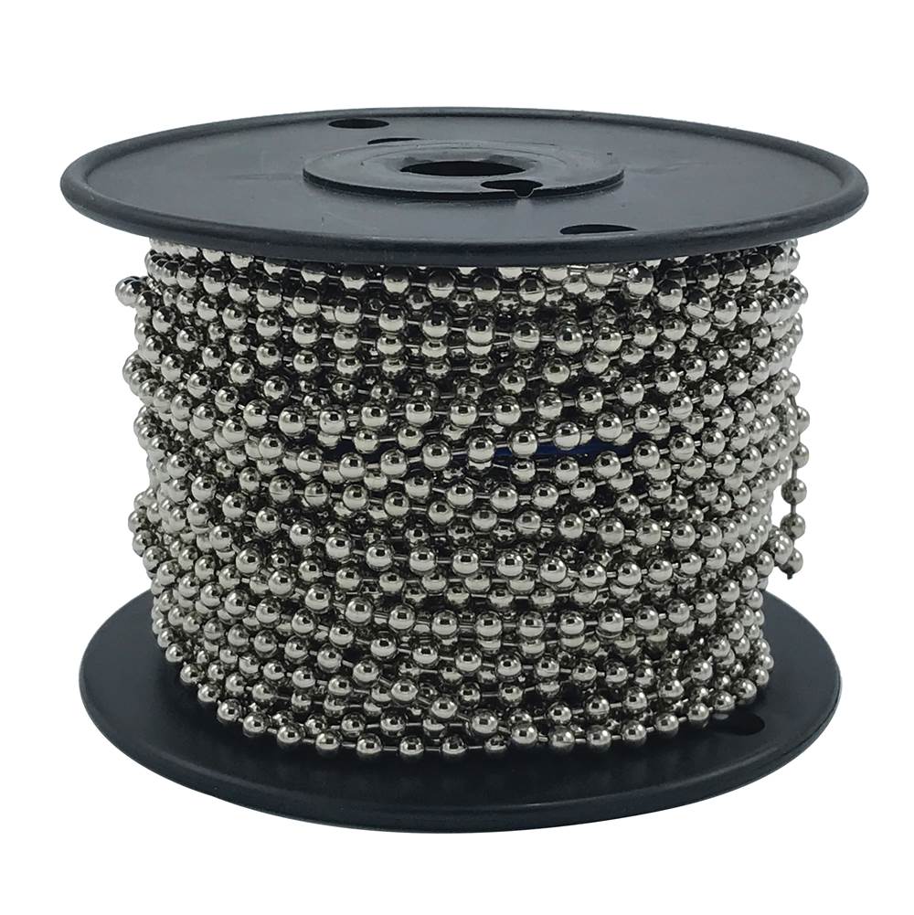 WAL-RICH Wal-Rich 1616006 100 feet roll nickel-plated brass beaded chain #10 (3/16 inches)